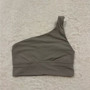 lululemon athletica One-Shoulder Bra in Taupe